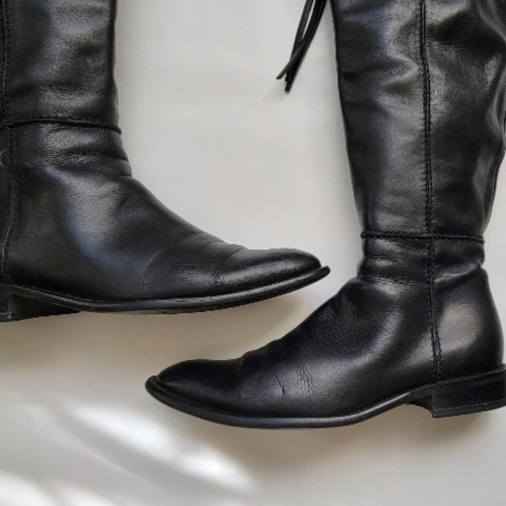 FRANCO BOSCHI TALL BOOTS WITH TASSEL SIZE 38 1/2 USED - Picture 10 of 14